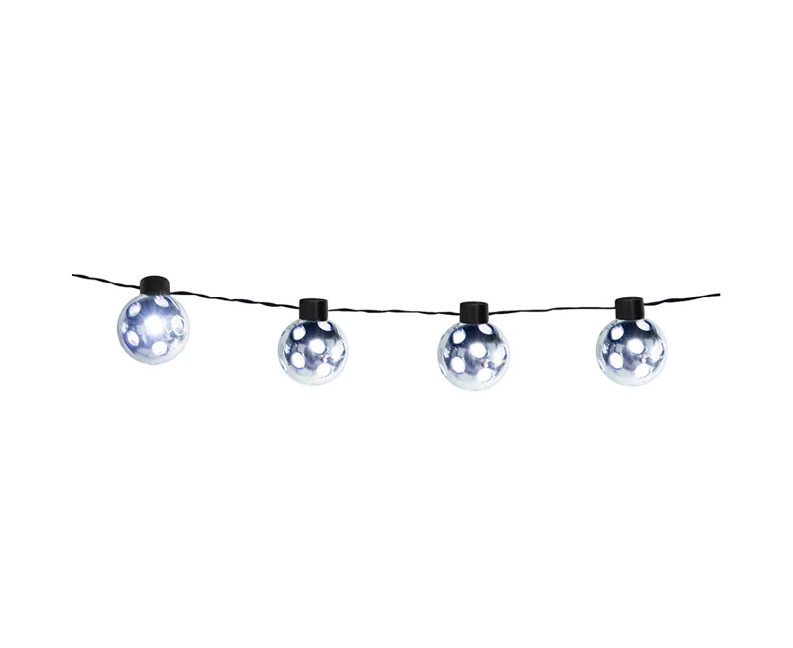 Łańcuch LED Piłki srebrne, 140 cm
