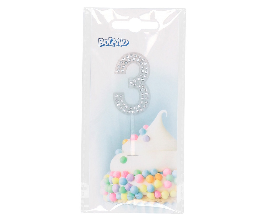 Piker diamentowy na tort 3, 2,5 x 10, 5 cm KK.