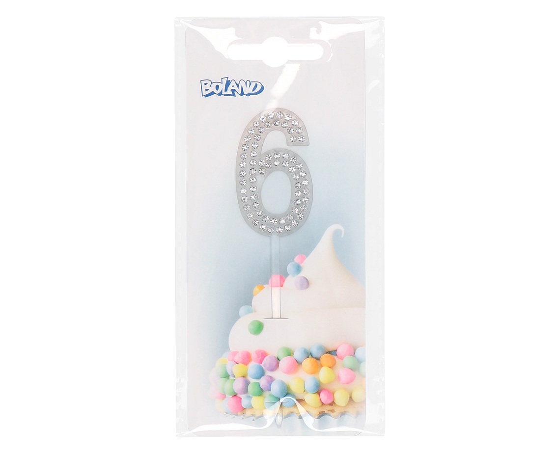Piker diamentowy na tort 6, 2,5 x 10, 5 cm KK.