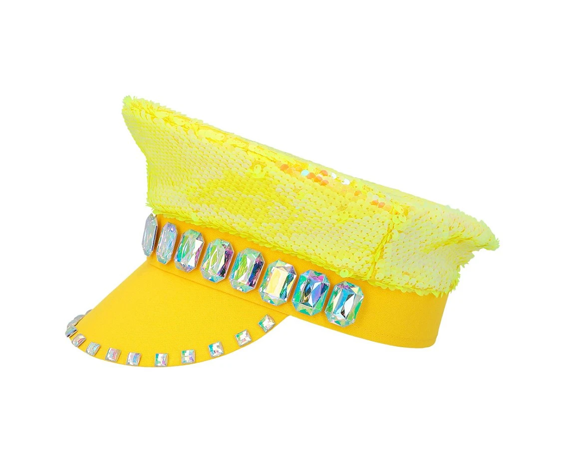 Czapka Sandy, perłowo/żółty