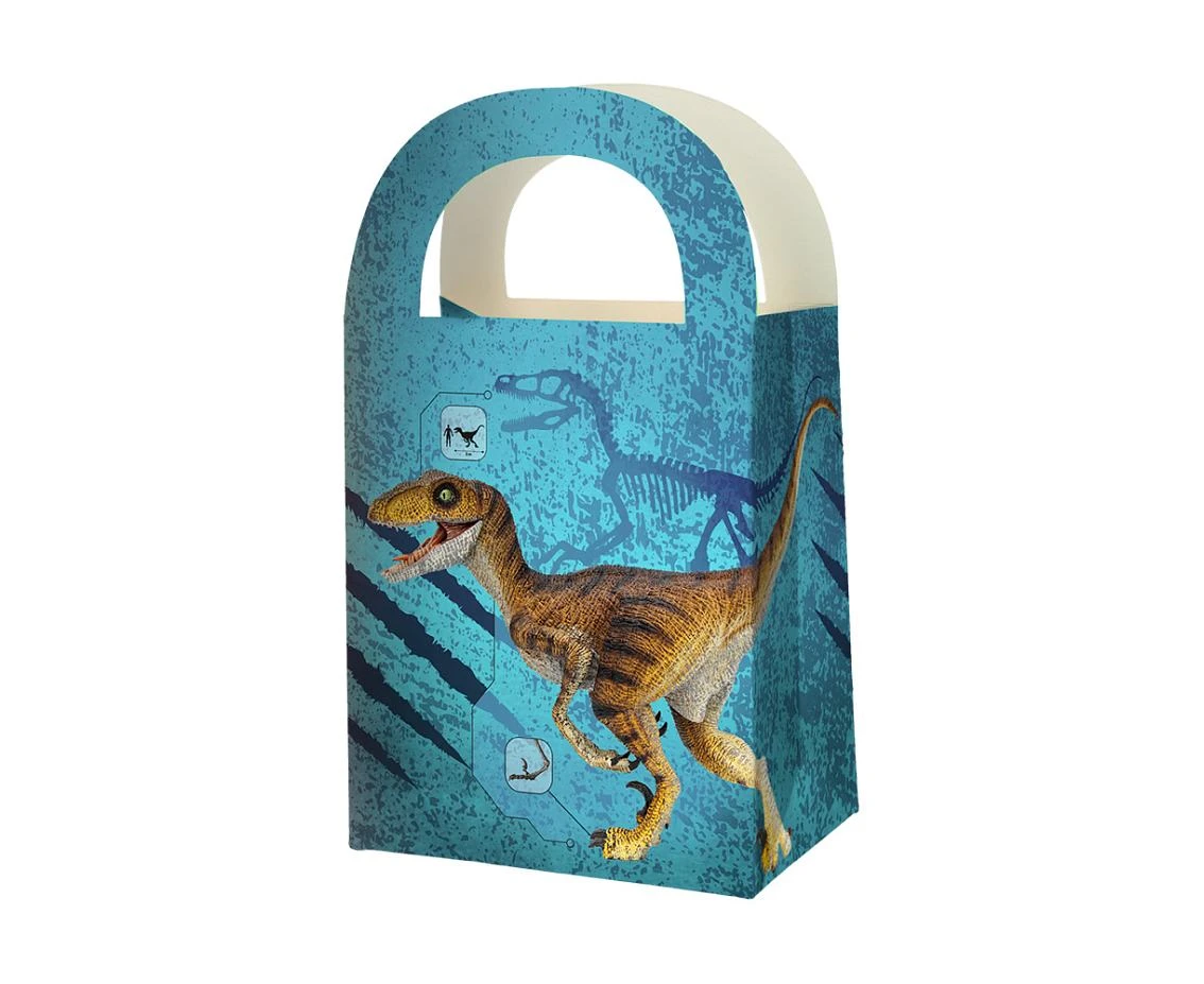 Torebki papierowe Dinozaur, 15,5 x 13 x 8 cm