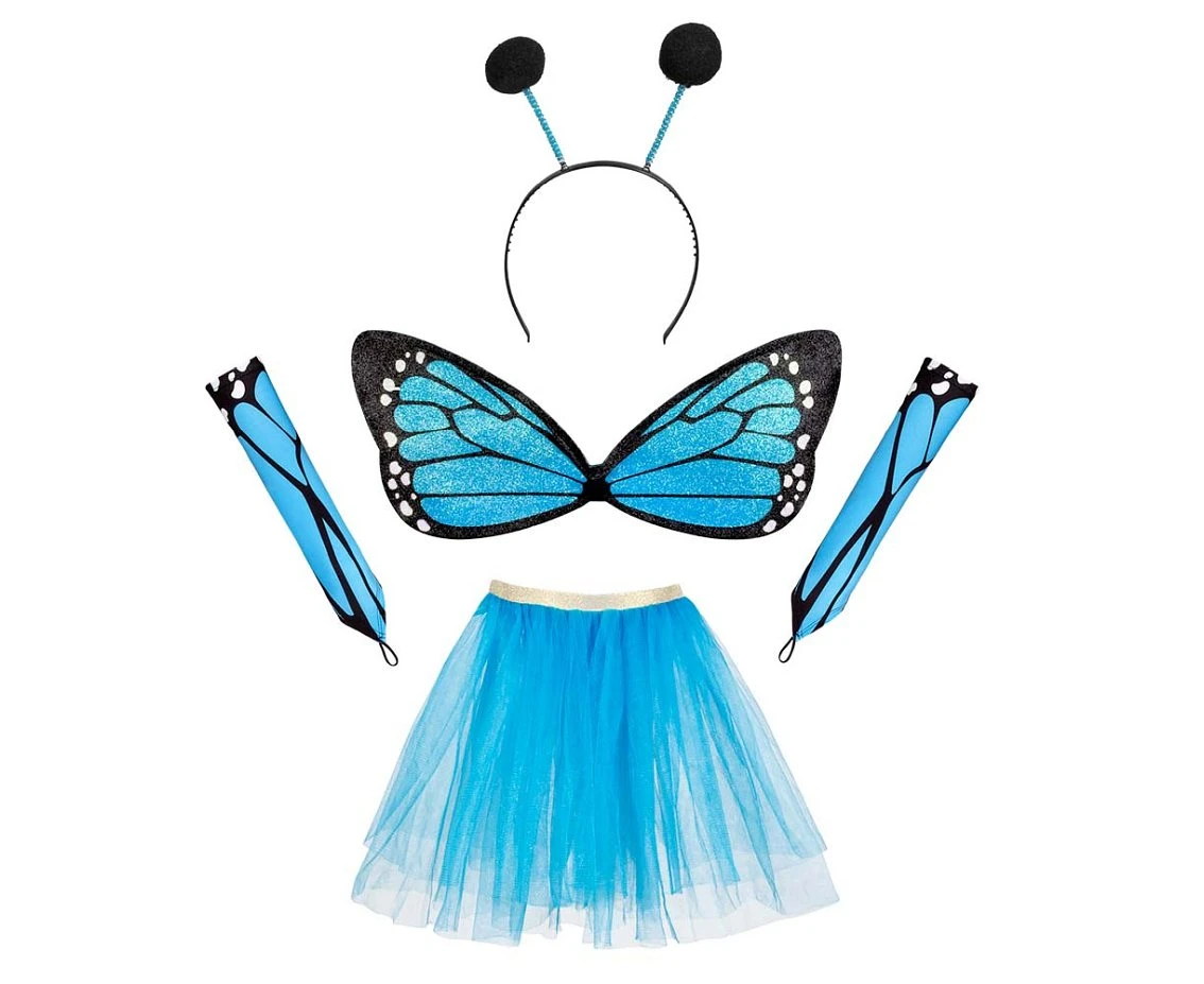 Zestaw dla dzieci Motyl (skrzydła, tutu, opaska, rękawiczki)