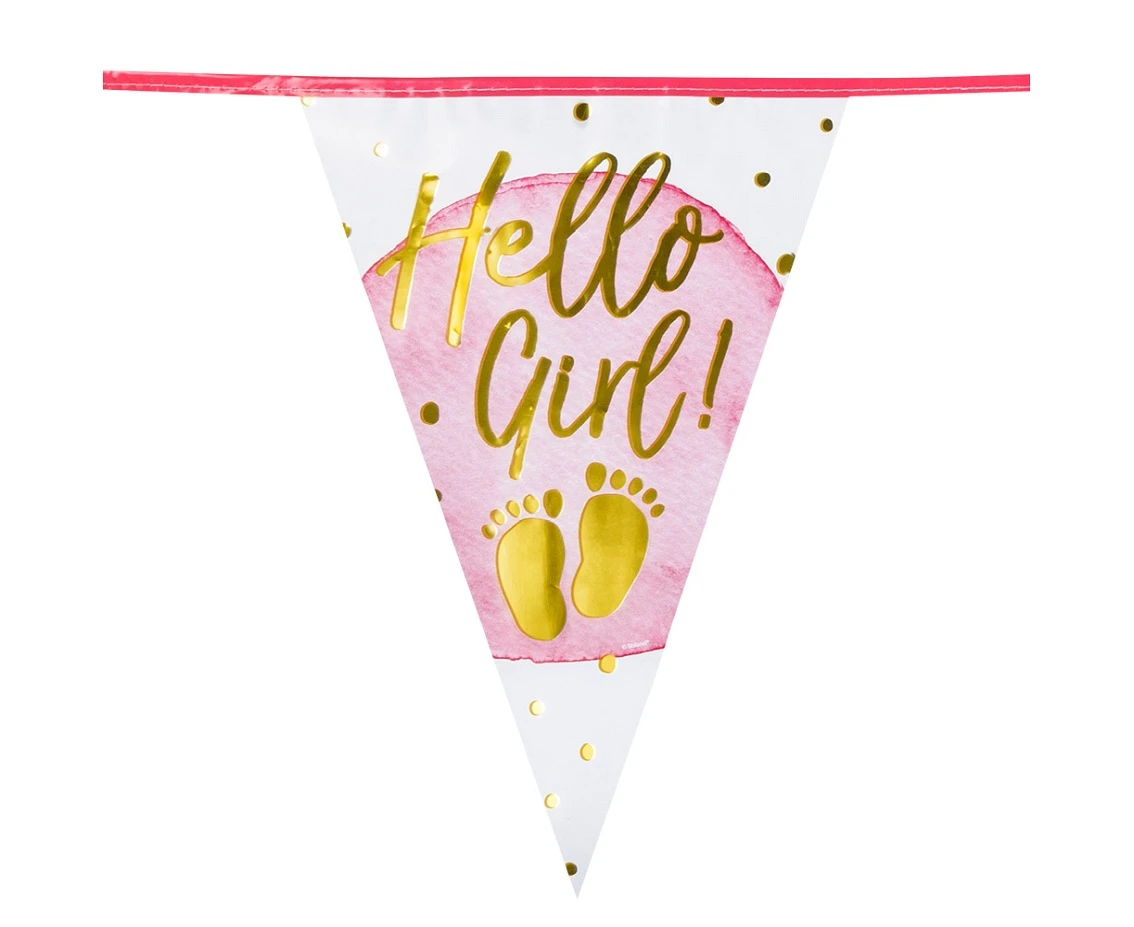 Girlanda 'Hello Girl!', 30 x 20 cm, 6 m.