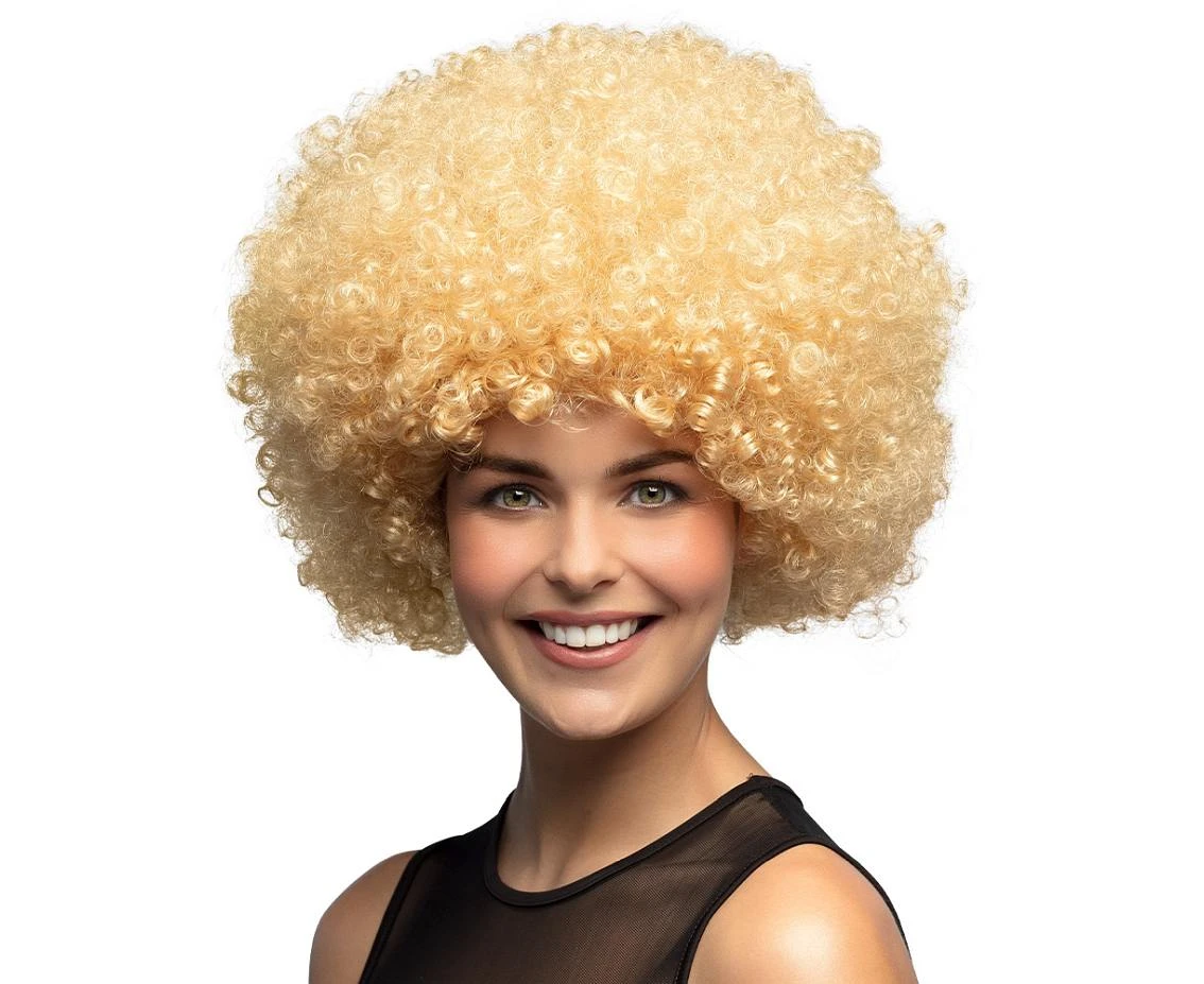 Peruka Afro, blond