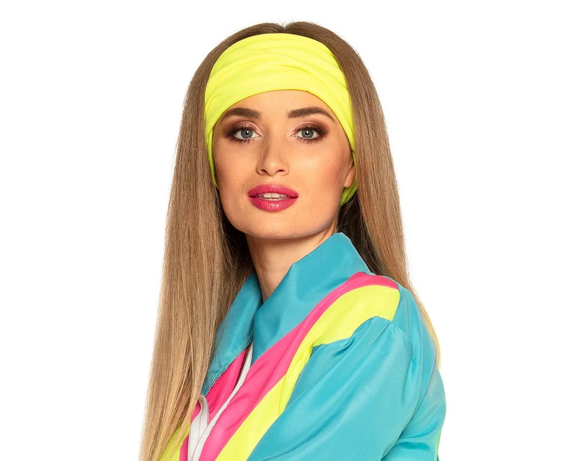 Dres damski neonowy turkusowy Retro, rozm. L