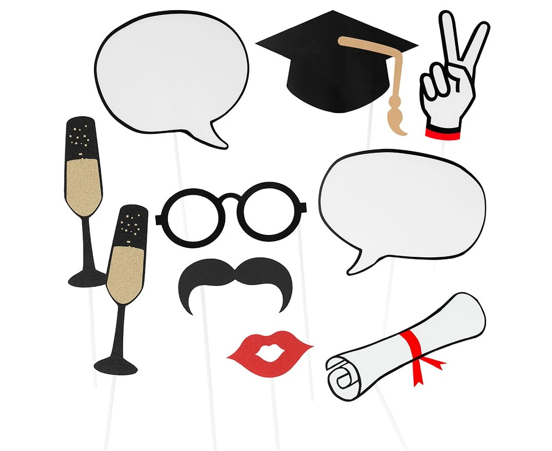 Rekwizyty do zdjęć Graduation, 10 szt.