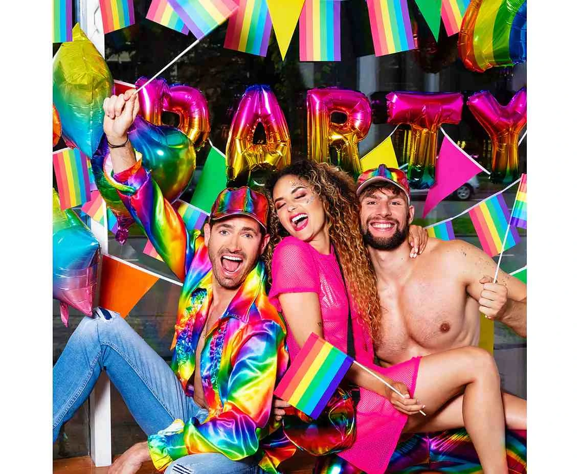 Koszula Party tęczowa, rozm. XL