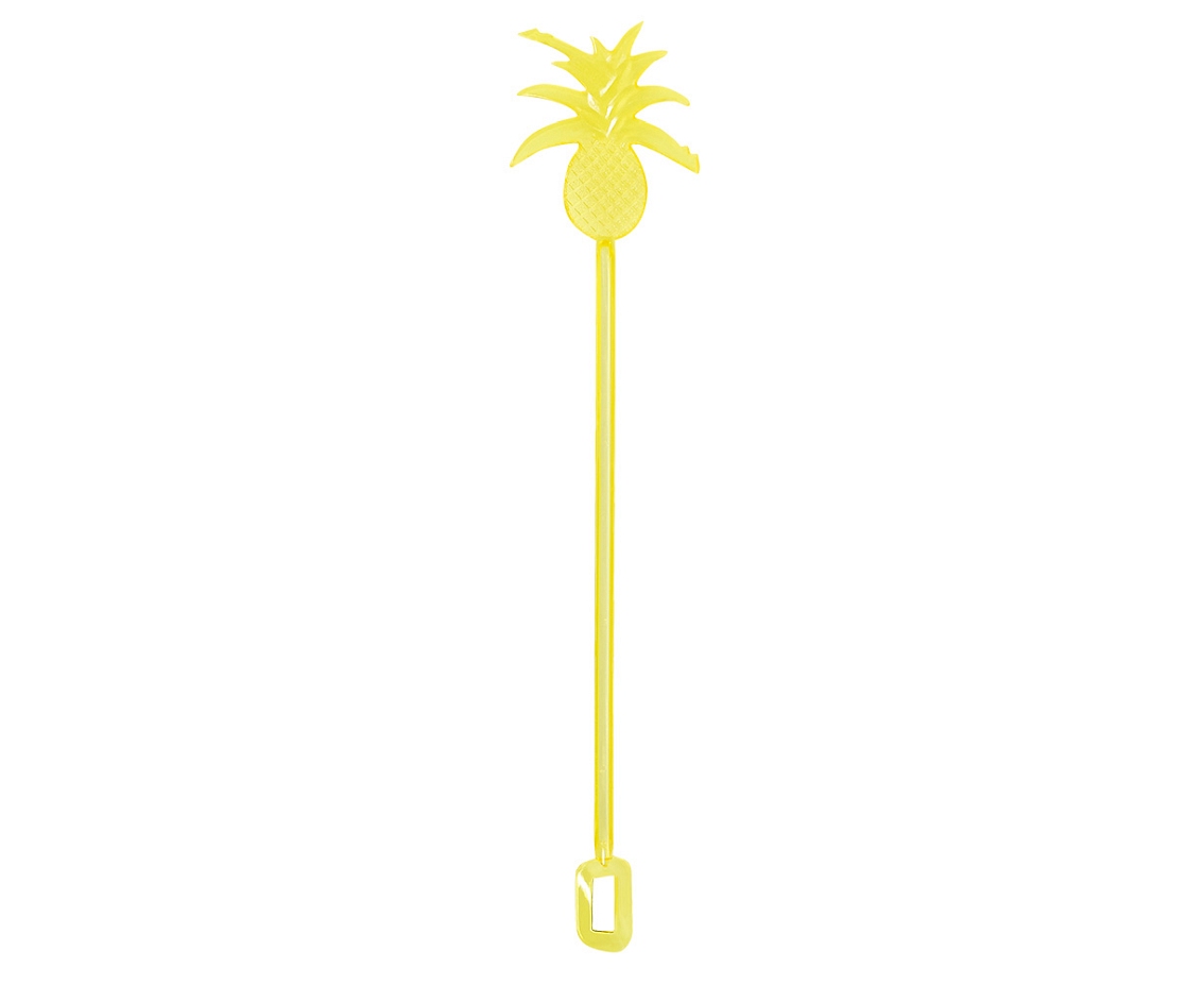Mieszadełko plastikowe Ananas, 4 kolory, 23,5 cm, 12 szt.