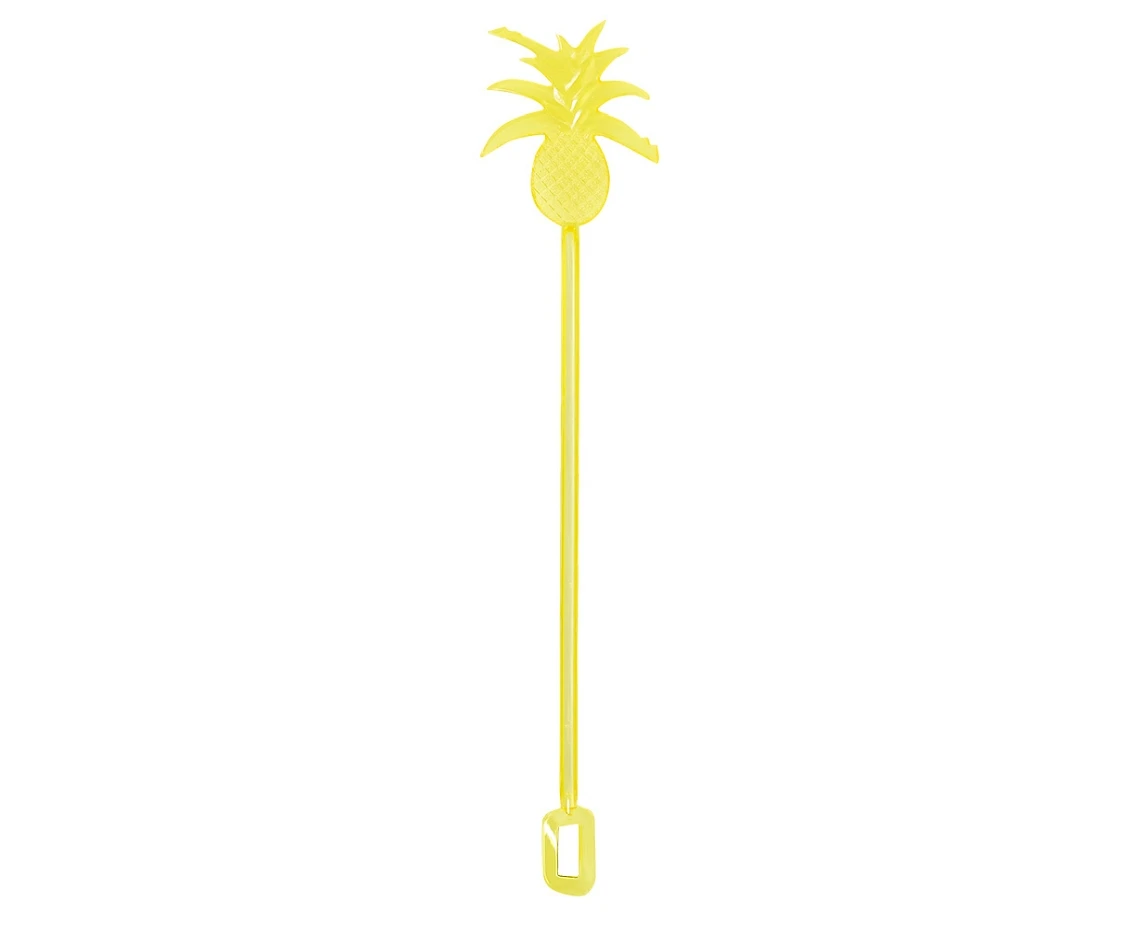 Mieszadełko plastikowe Ananas, 4 kolory, 23,5 cm, 12 szt.