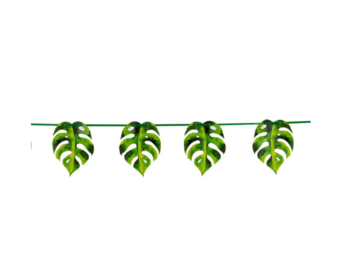 Banner papierowy Palmowe liście, 3 m.