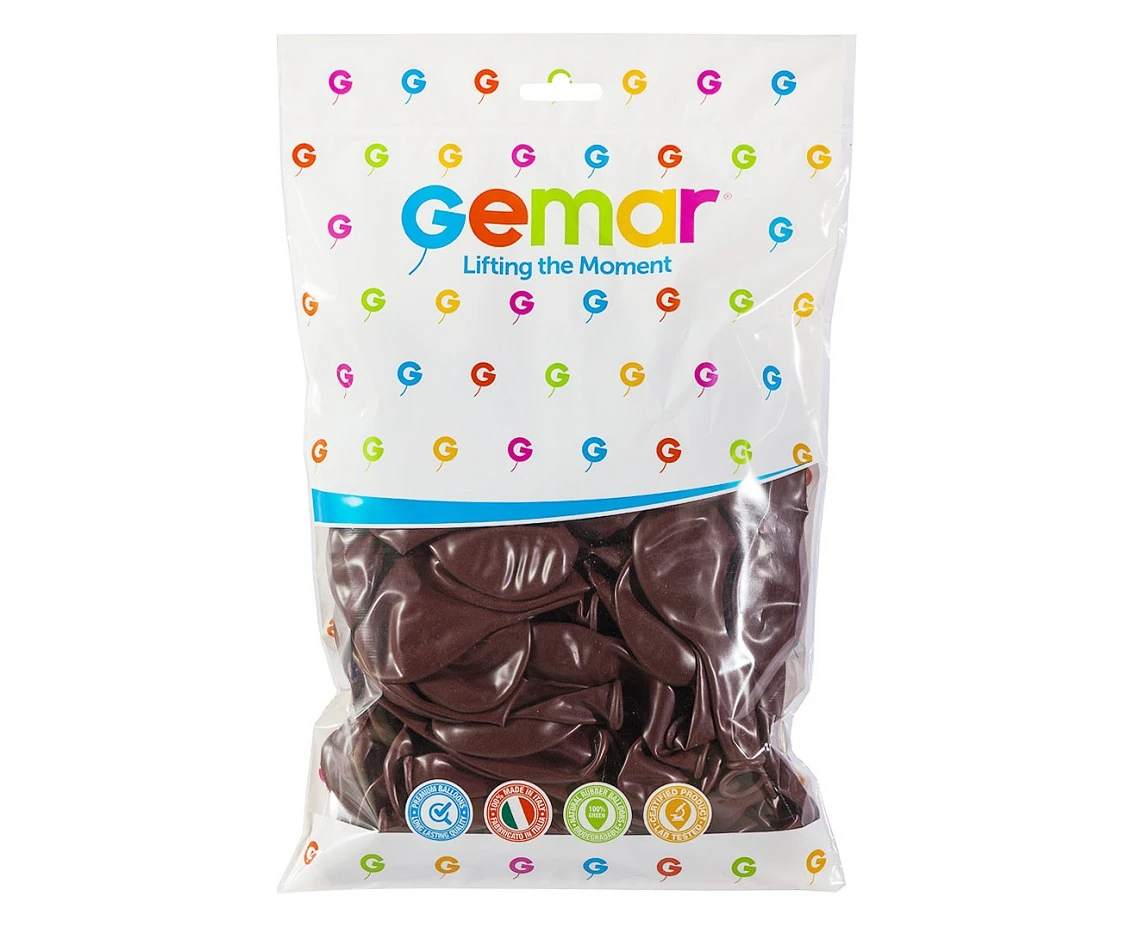 Balony Gemar 10", pastel burgundowe, 100szt.