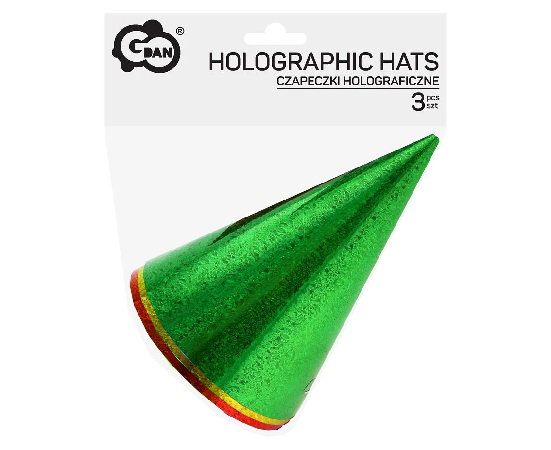 Czapeczka holograficzna, różne kolory / 3 szt.