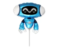 Balon foliowy 14" FX - Robot Blue, niepakowany