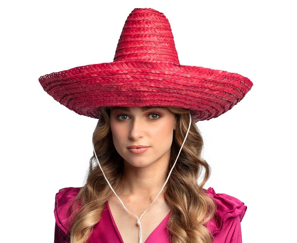 Kapelusz Sombrero , czerwony, 49 cm