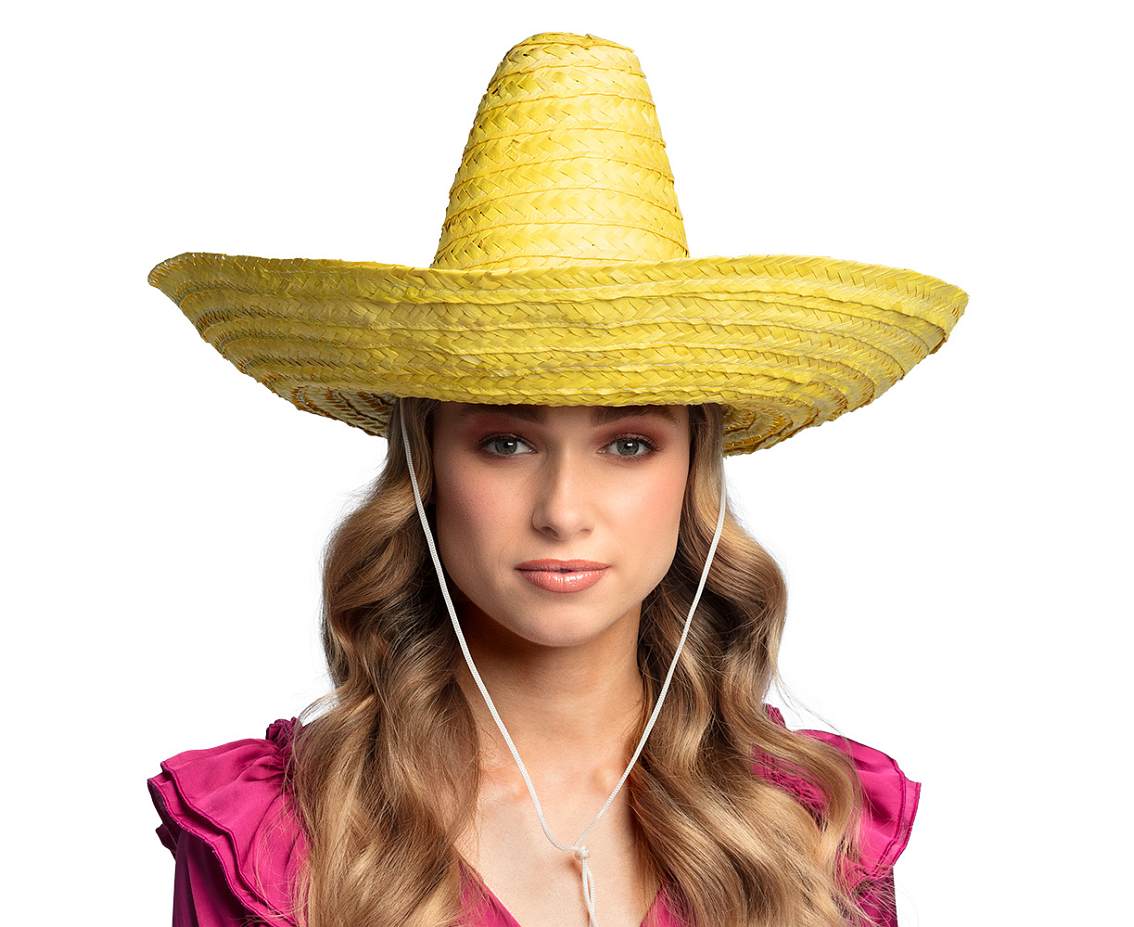 Kapelusz Sombrero , żółty, 49 cm