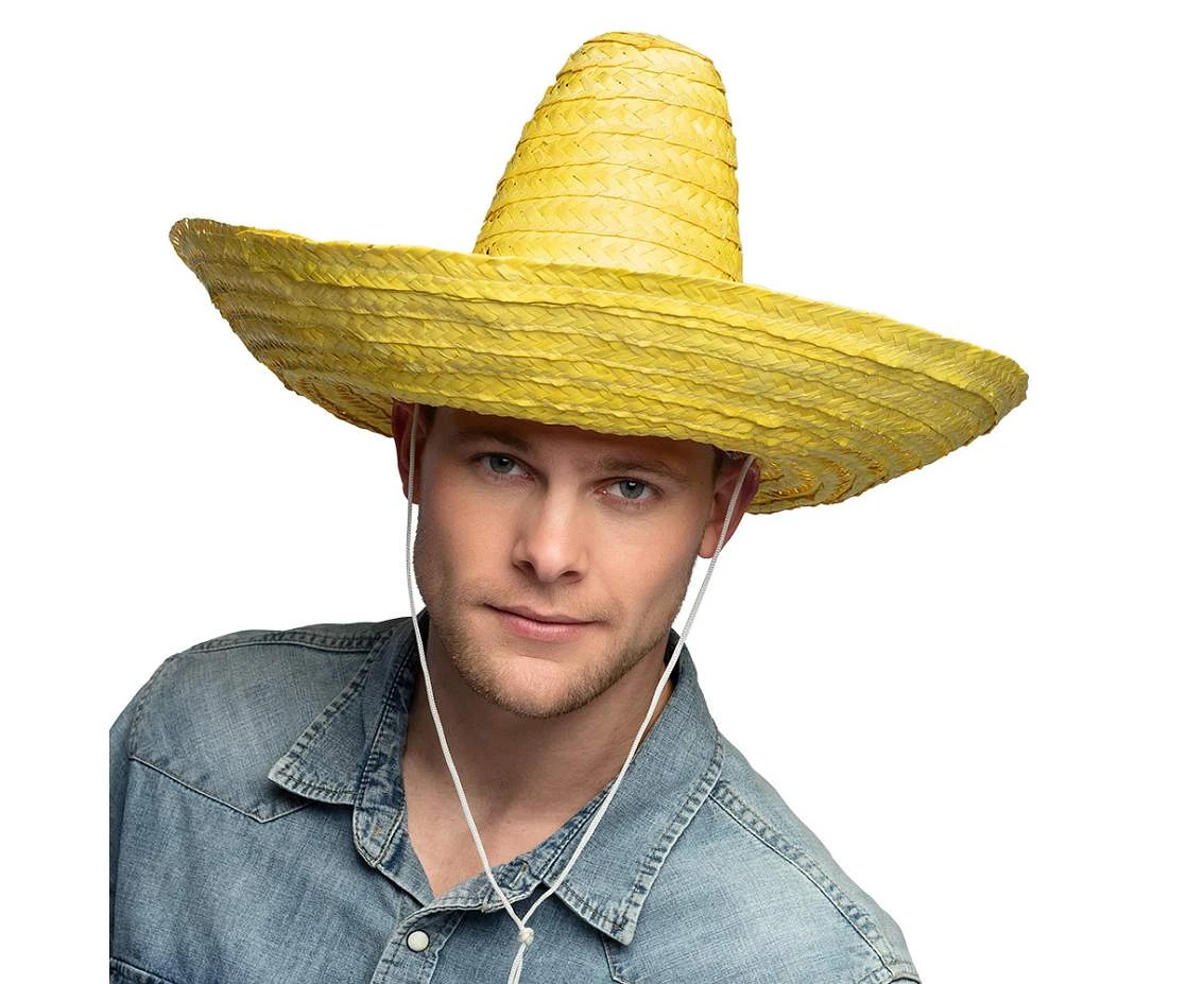 Kapelusz Sombrero , żółty, 49 cm