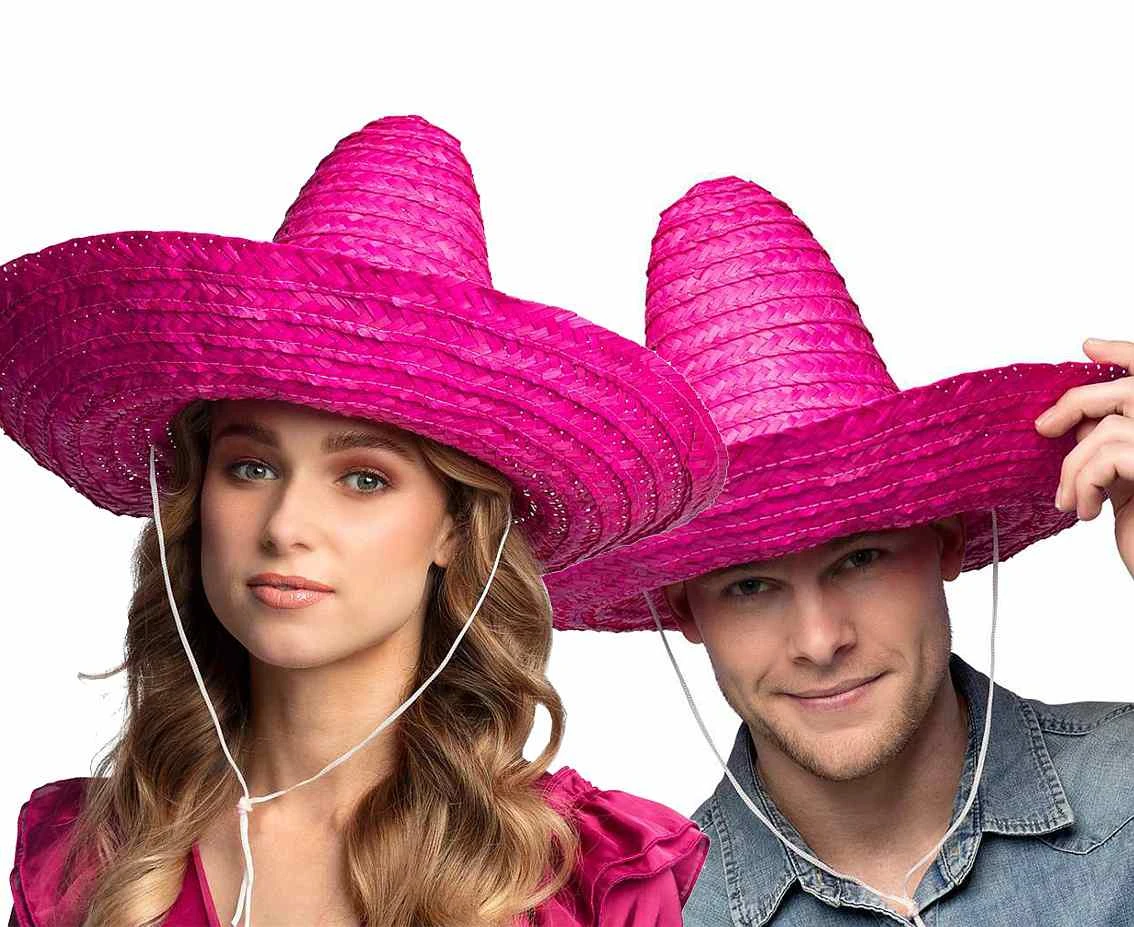 Kapelusz Sombrero , różowy, 49 cm
