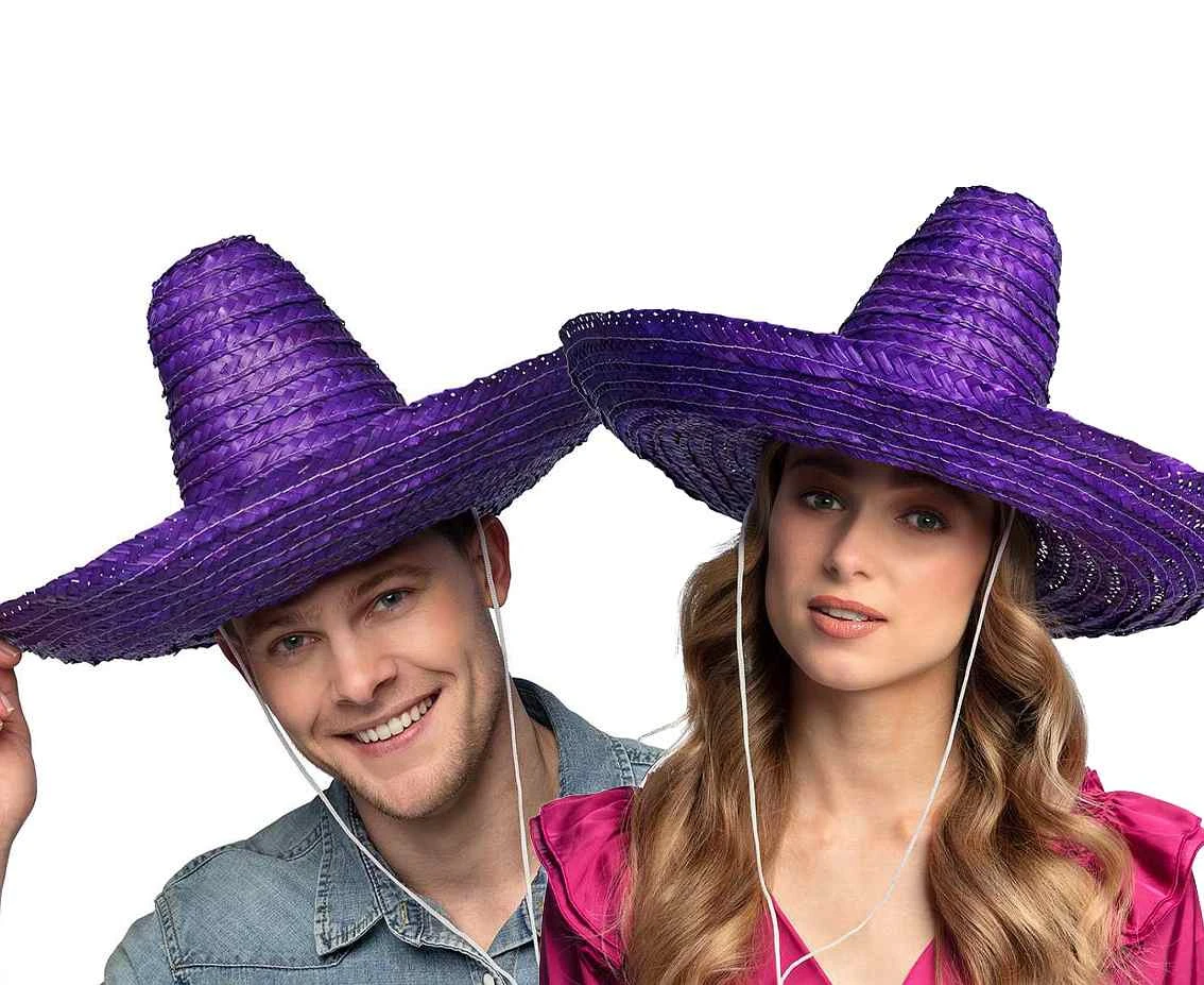 Kapelusz Sombrero , fioletowy, 49 cm