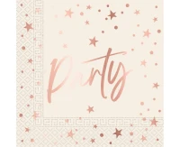 Serwetki papierowe Rose Gold Party, Decorata, FSC, 33x33 cm, 20 szt.