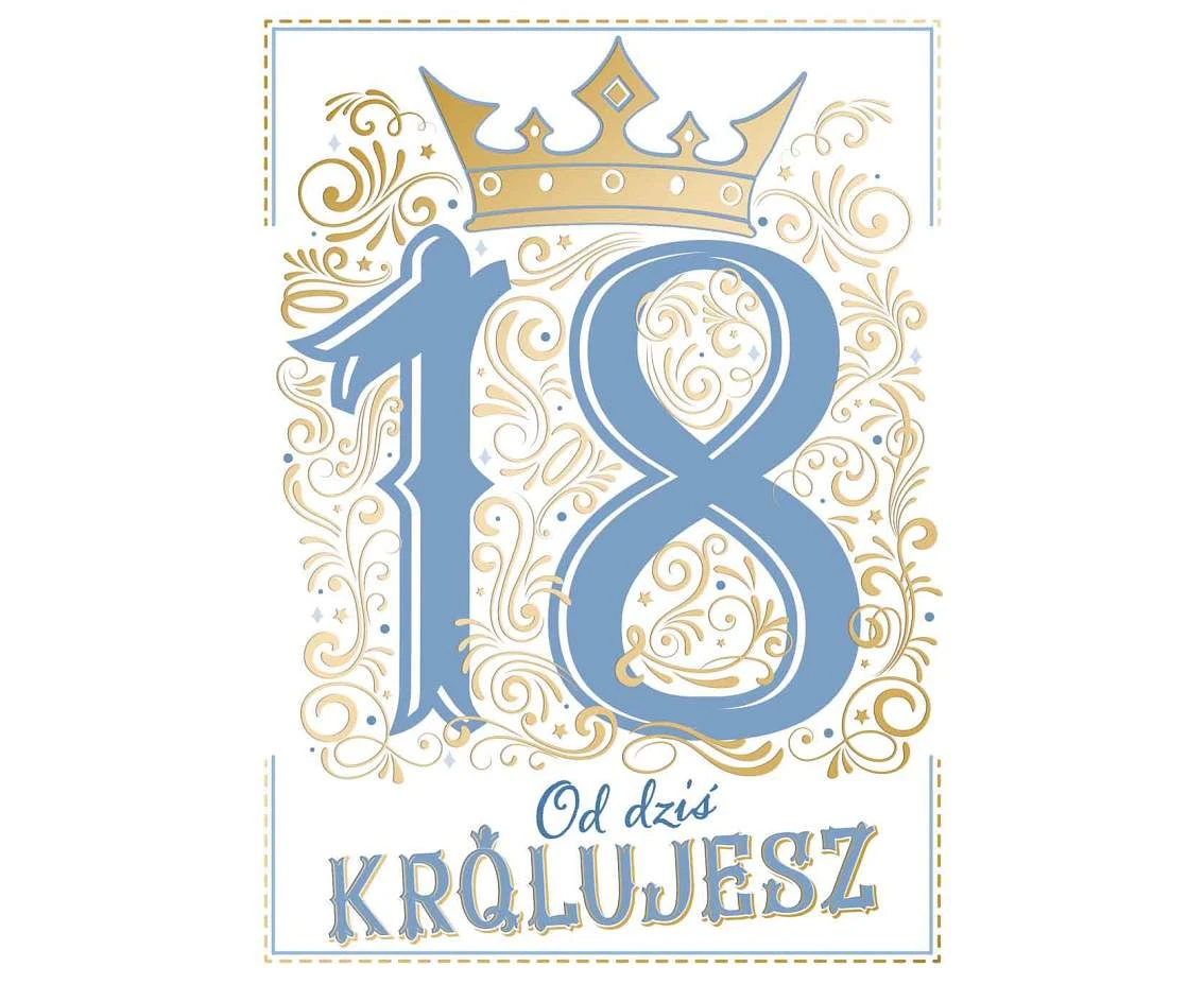 Kartka okolicznościowa A5 18 BLUE, 1 szt.