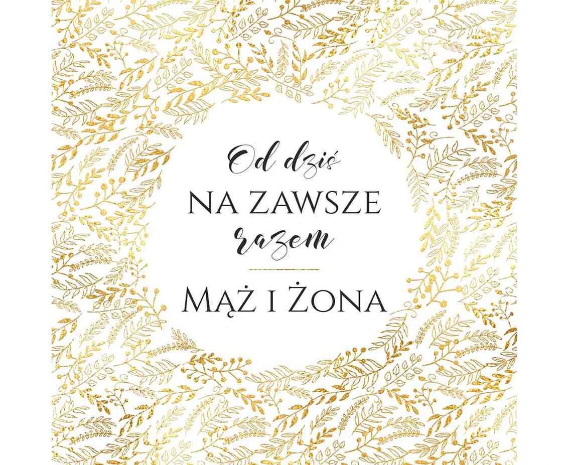 Kartka okolicznościowa KW ŚLUB ZŁOTY, 1 szt.