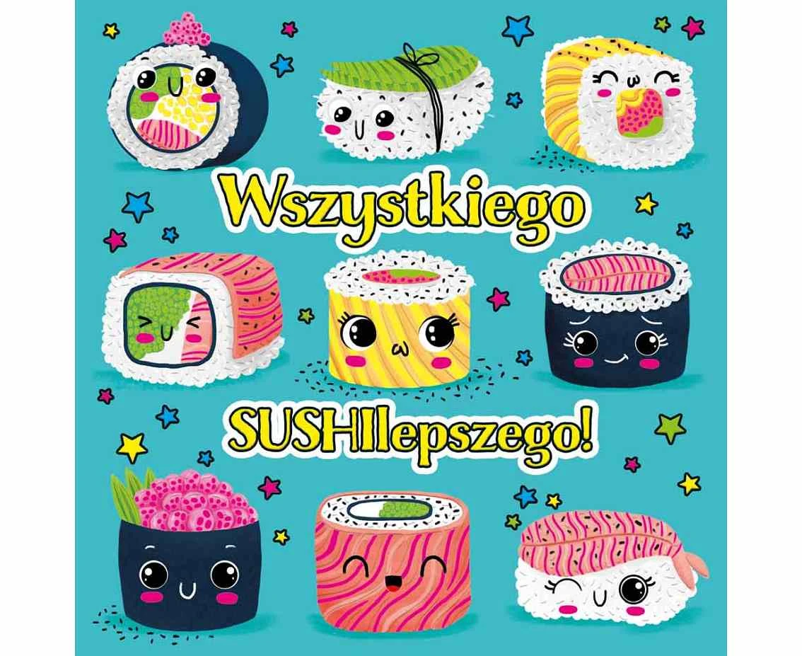 Kartka okolicznościowa KW SUSHI, 1 szt.