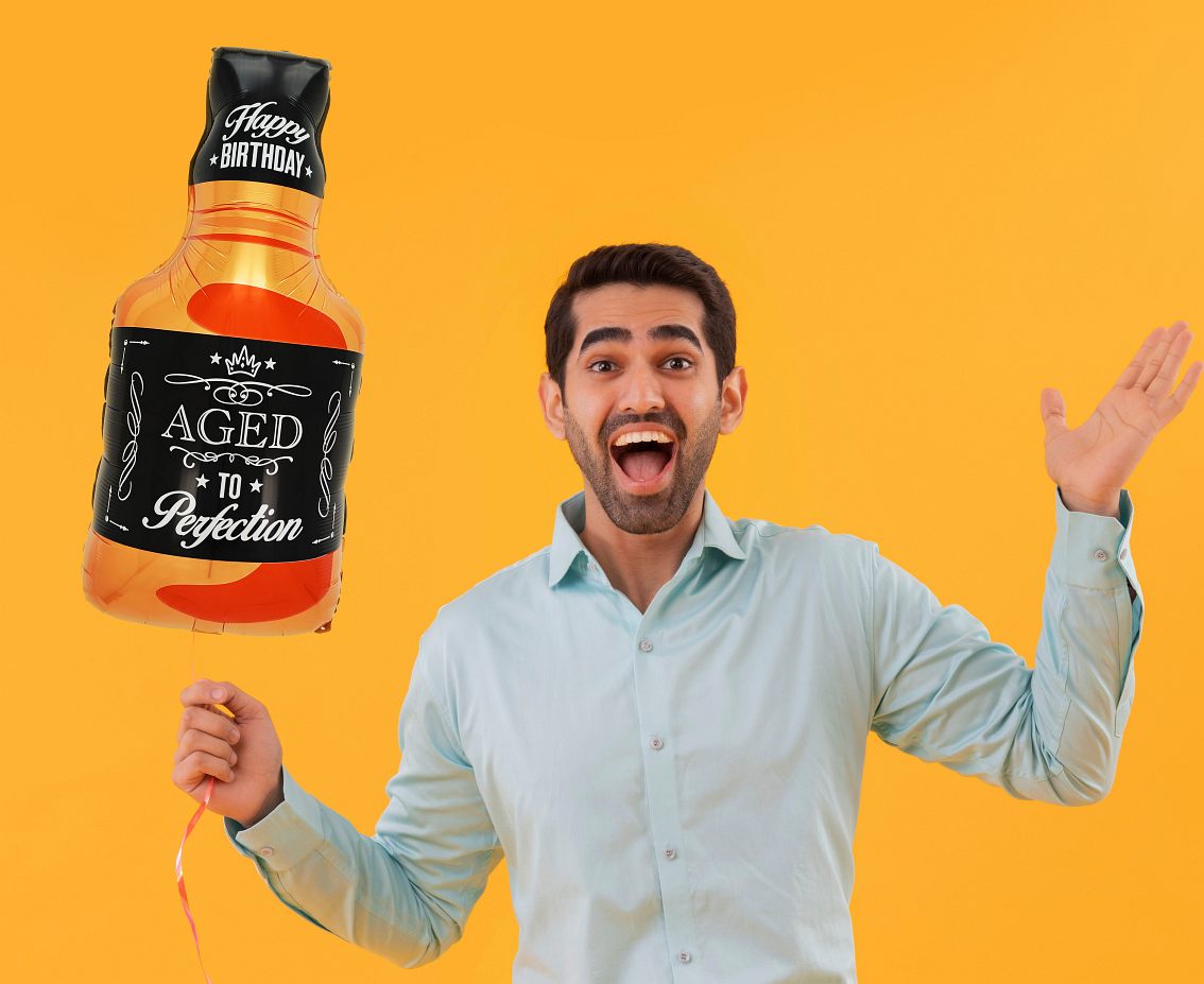 Balon foliowy Whisky, 32x65 cm KK