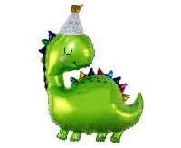 Balon foliowy Dinozaur w czapeczce, 66x80 cm KK