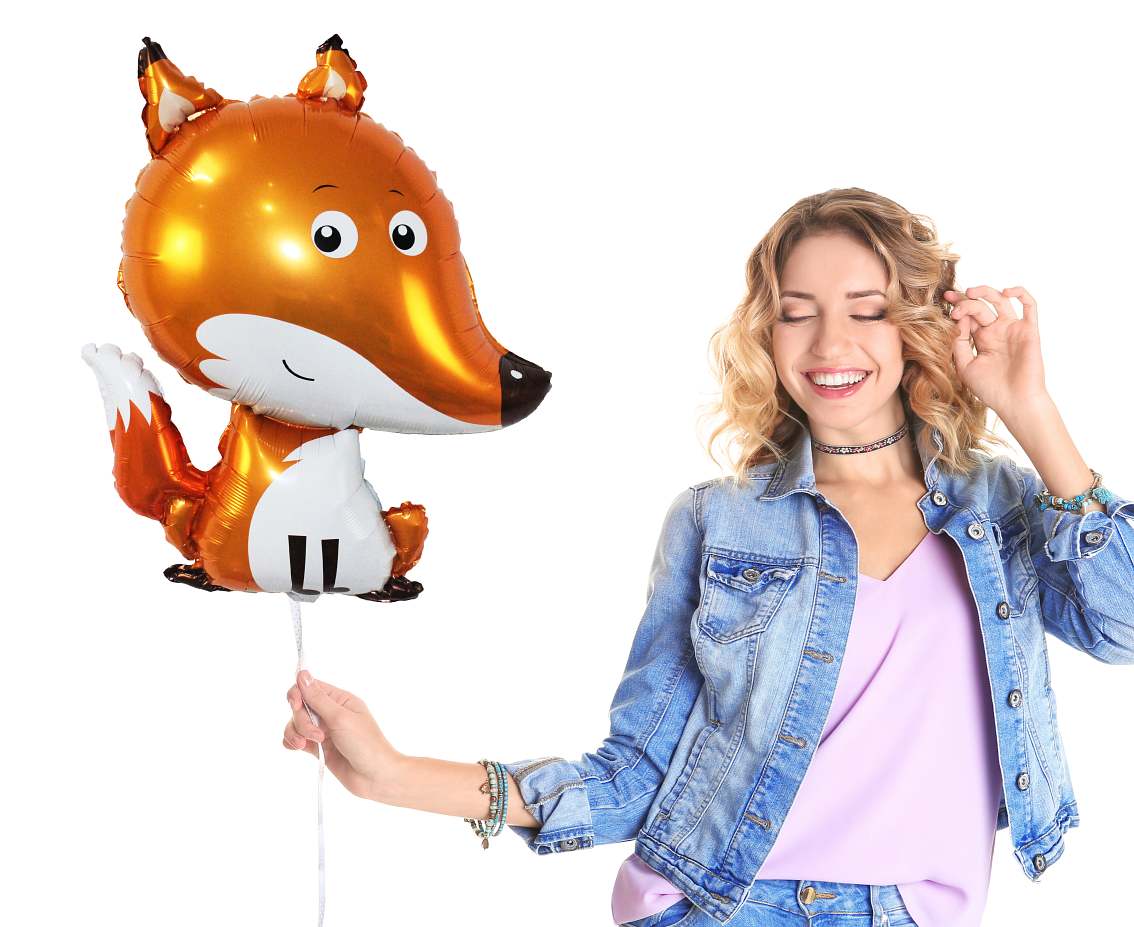 Balon foliowy Lis, 62x50 cm