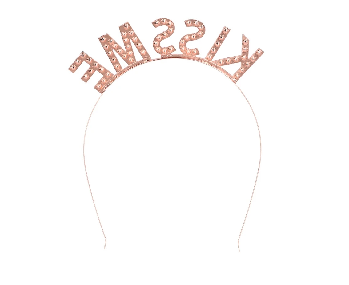Diadem metalowy 'KISS ME'