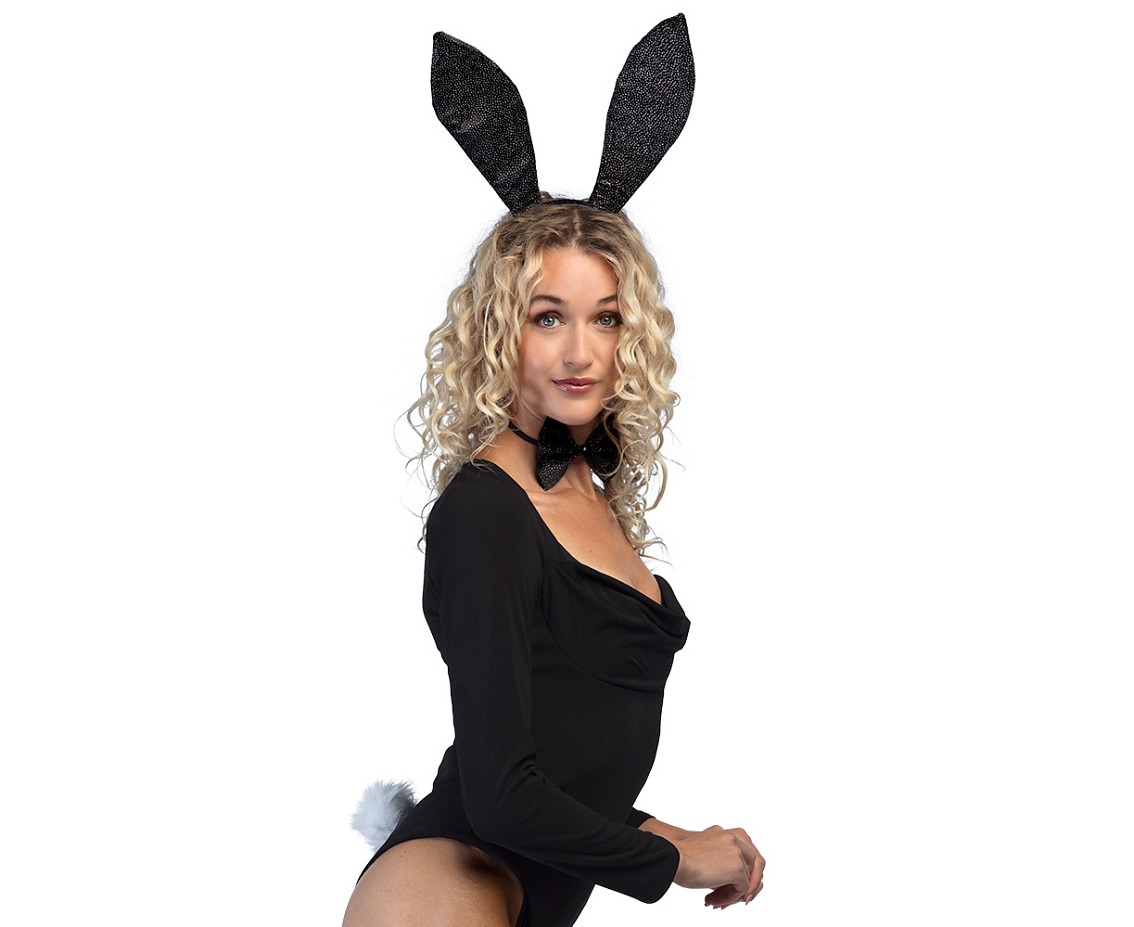Zestaw Bunny black (diadem, muszka, ogon)