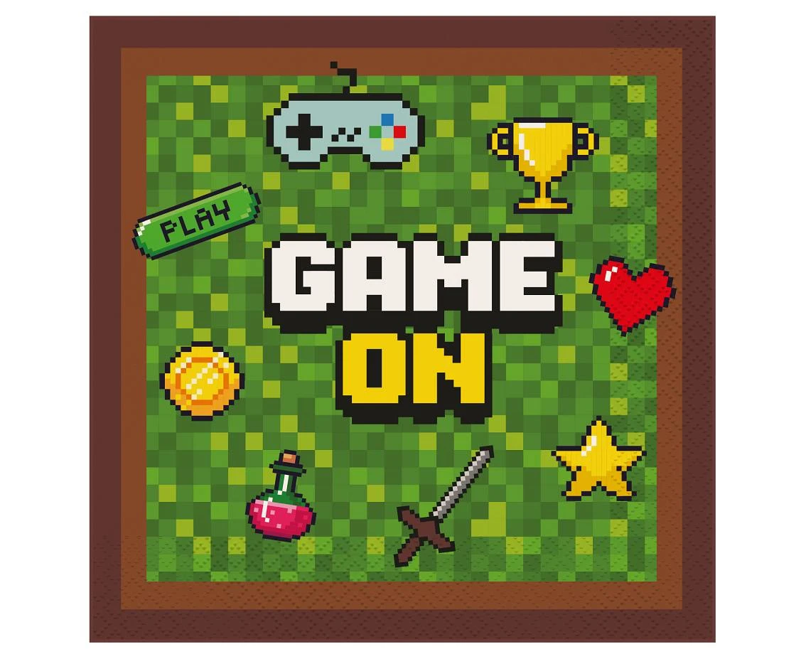 Serwetki pap., Game On, 33 x 33 cm, 20 szt.
