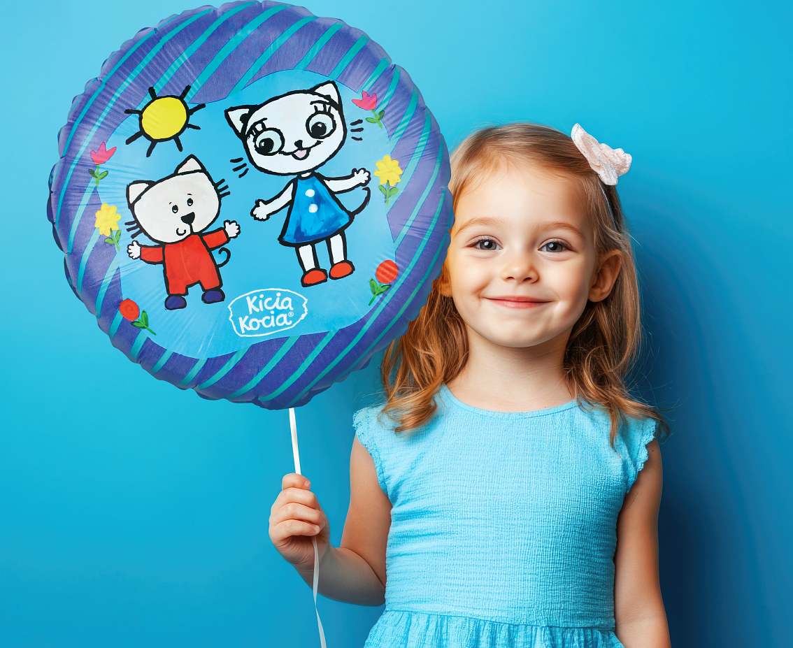 Balon foliowy Kicia Kocia i Nunuś, 18 cali