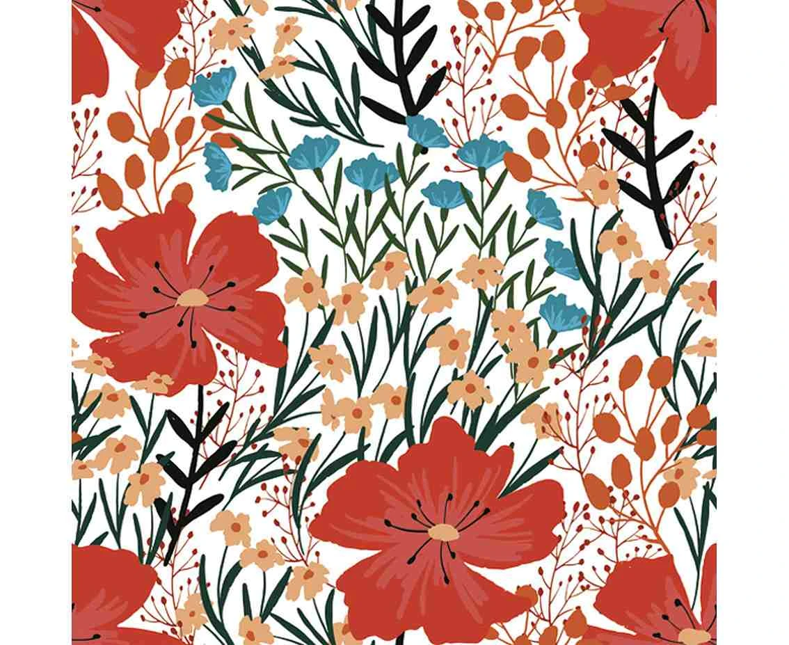 Serwetki pap. Poppy & Wild Flowers, 33x33 cm, 20 szt.