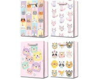 Torebka prezentowa Zwierzaki 32x26x16 cm, 1 szt. (szerokie dno)