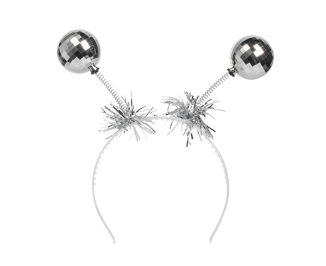 Diadem srebrne kule disco
