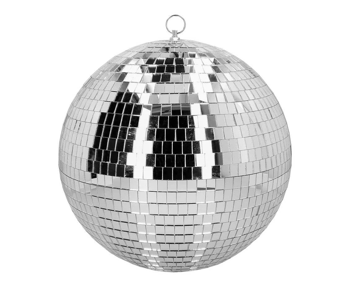 Kula Disco srebrna 30 cm, 1 szt.