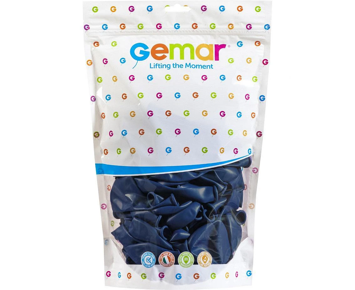 Balony Gemar 10", pastel navy, 100szt.