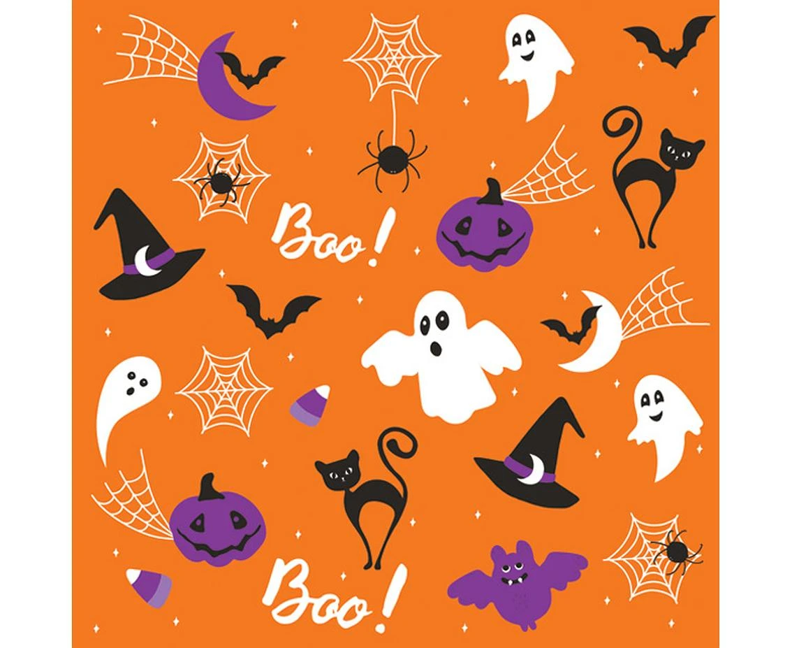 Serwetki papierowe Halloween Graphics on Orange, 33 x 33 cm,  20 szt.