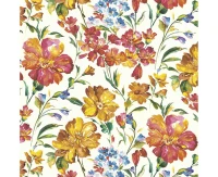 Serwetki papierowe Orange and Yellow Flowers Wallpaper, 33 x 33 cm,  20 szt.