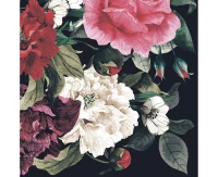 Serwetki papierowe Painted Baroque Bouquet on Black, 33 x 33 cm,  20 szt.