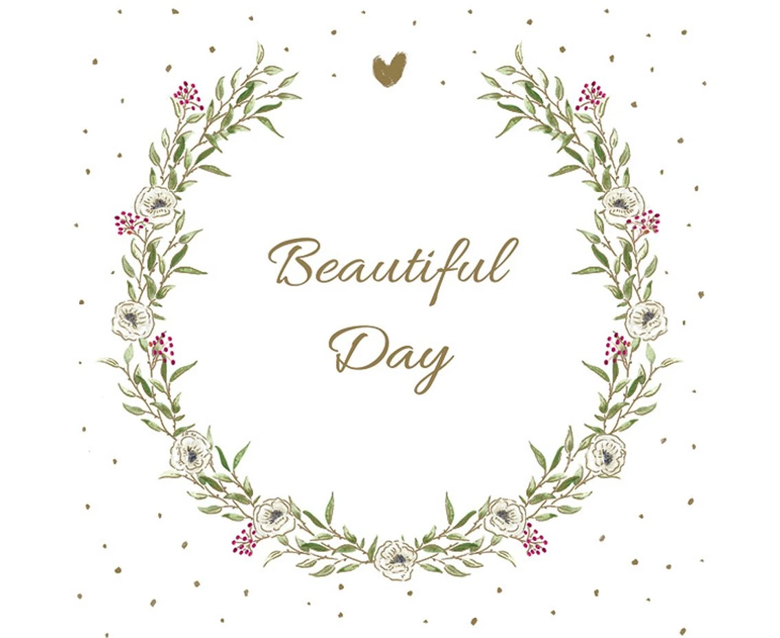 Serwetki papierowe Beautifull Day Flower Wreath, 33 x 33 cm, 20 szt.