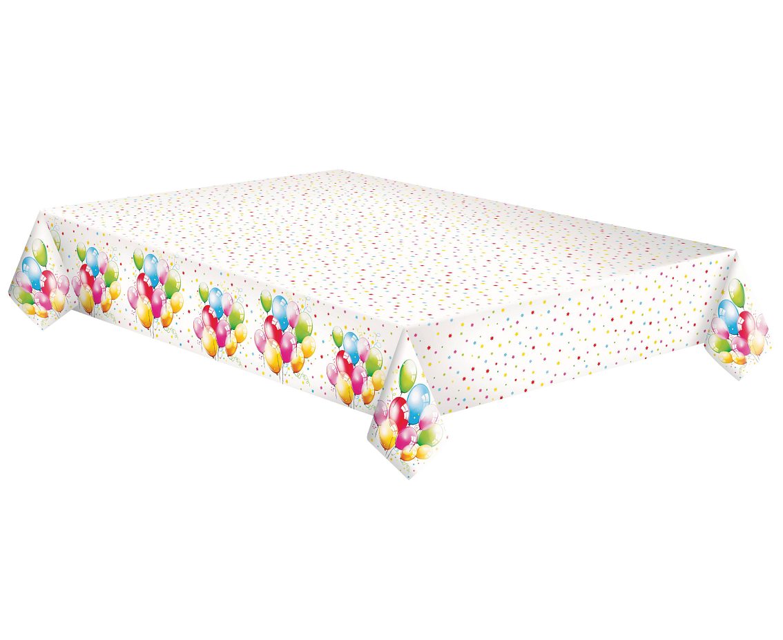 Obrus papierowy Birthday Balloons, 120 x 180 cm