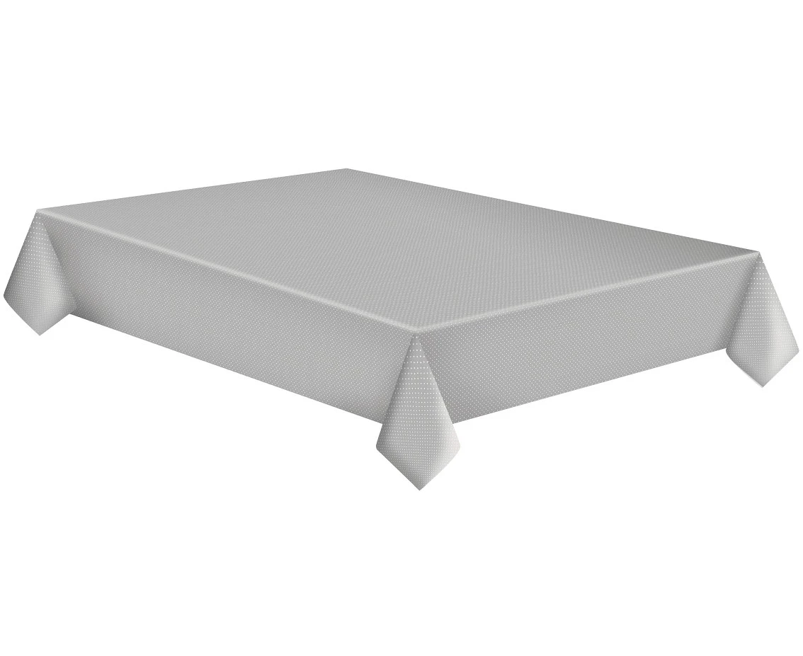Obrus papierowy White Dots on Grey, 120 x 180 cm