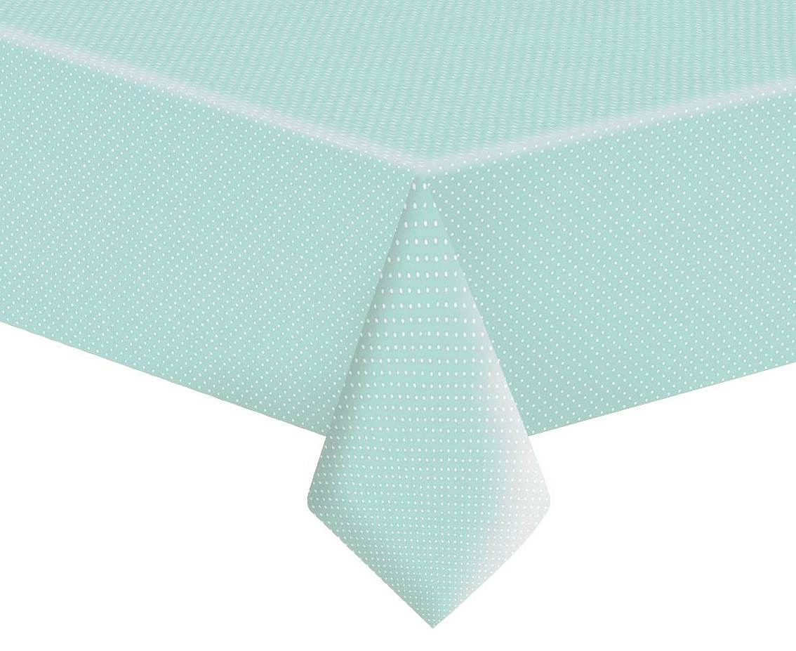 Obrus papierowy White Dots on Mint, 120 x 180 cm
