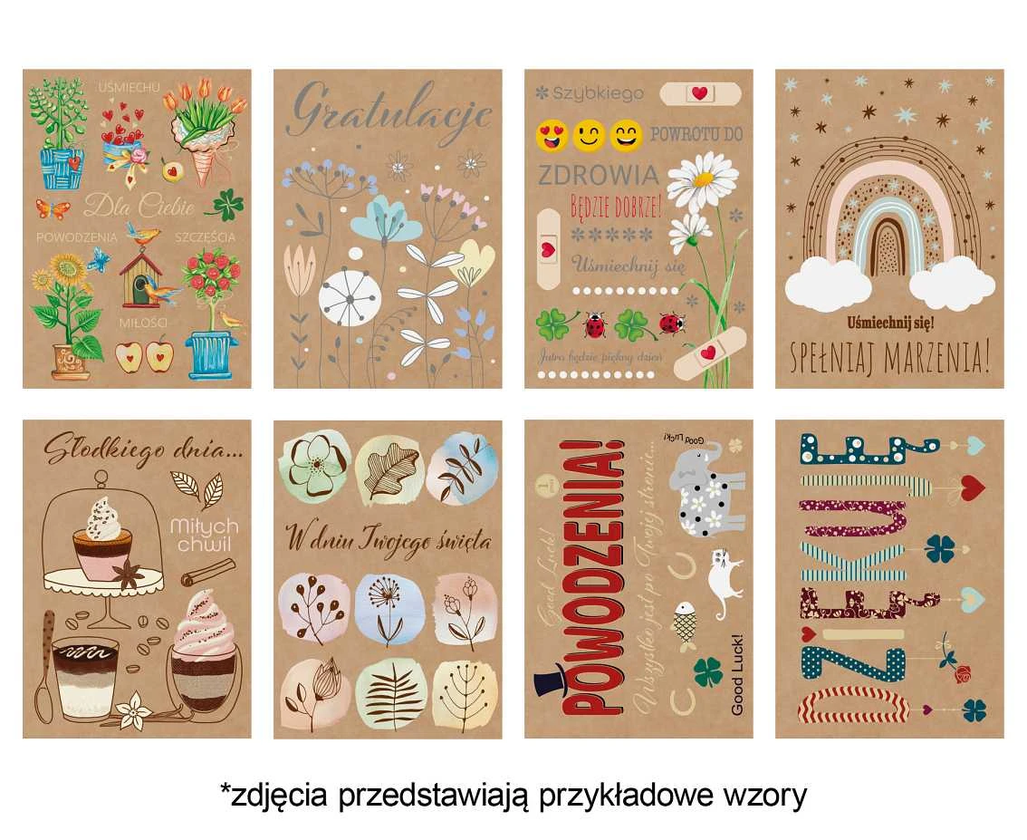 Laurka Eko Edition B6EKO 127x180 Ogólne zest. 660 Grafika - Kwiaty, Mix, Papier typu kraft