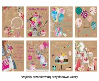 Laurka Eko Edition B6EKO 127x180 Urodziny zest. 650 Grafika - Balony, Kobiece, Papier typu kraft