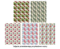 Papier ozdobny kraft P2 200x70cm rolka 1 ark. Ogólne wzór 6 Kwiaty - Białe, Egzotyczne, Flamingi, Hibiskusy, Kolibry, Mix, Monstery, Motyle, Papier typu kraft