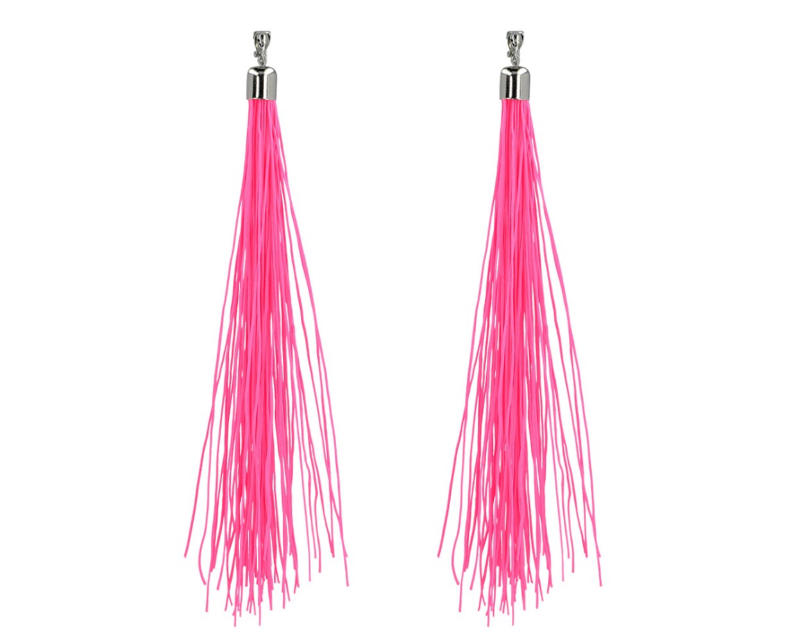 Kolczyki Festival neon pink