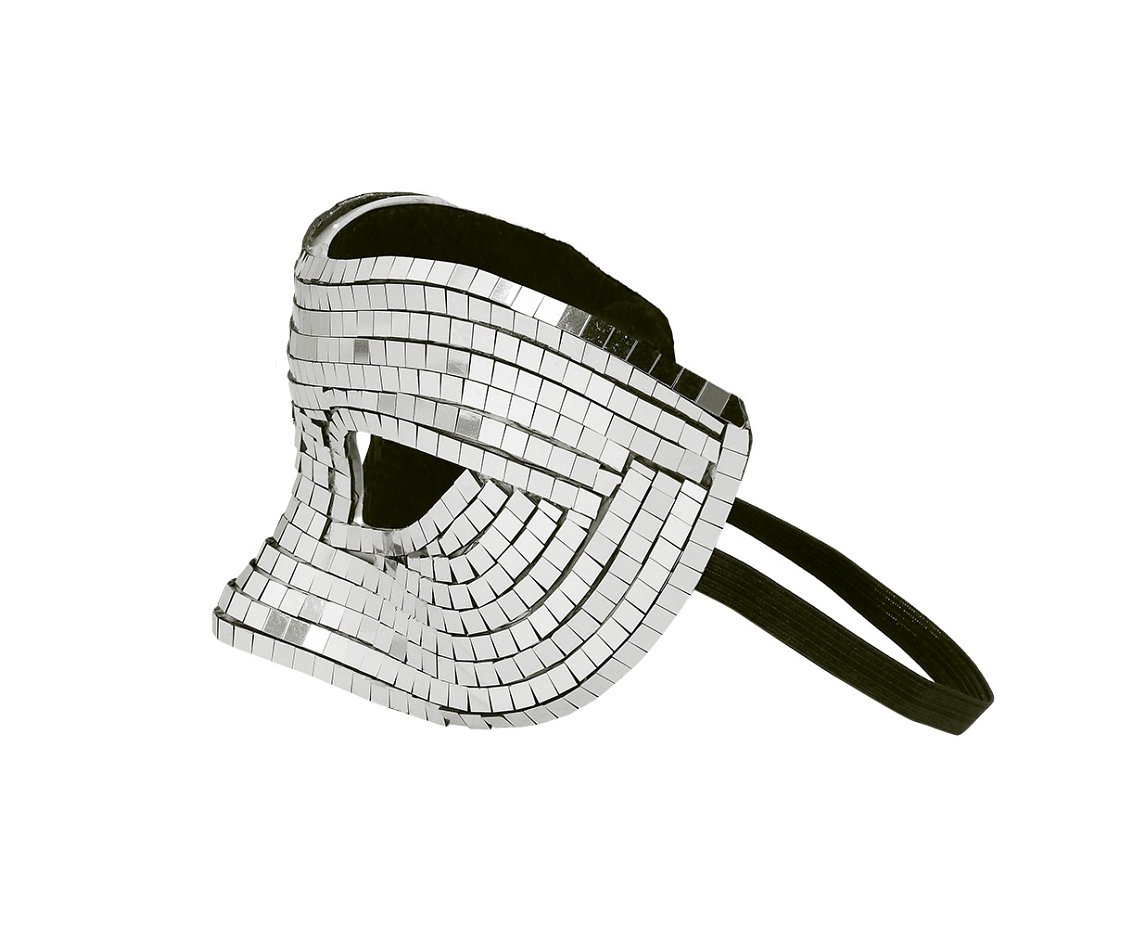 Maska wenecka Disco silver